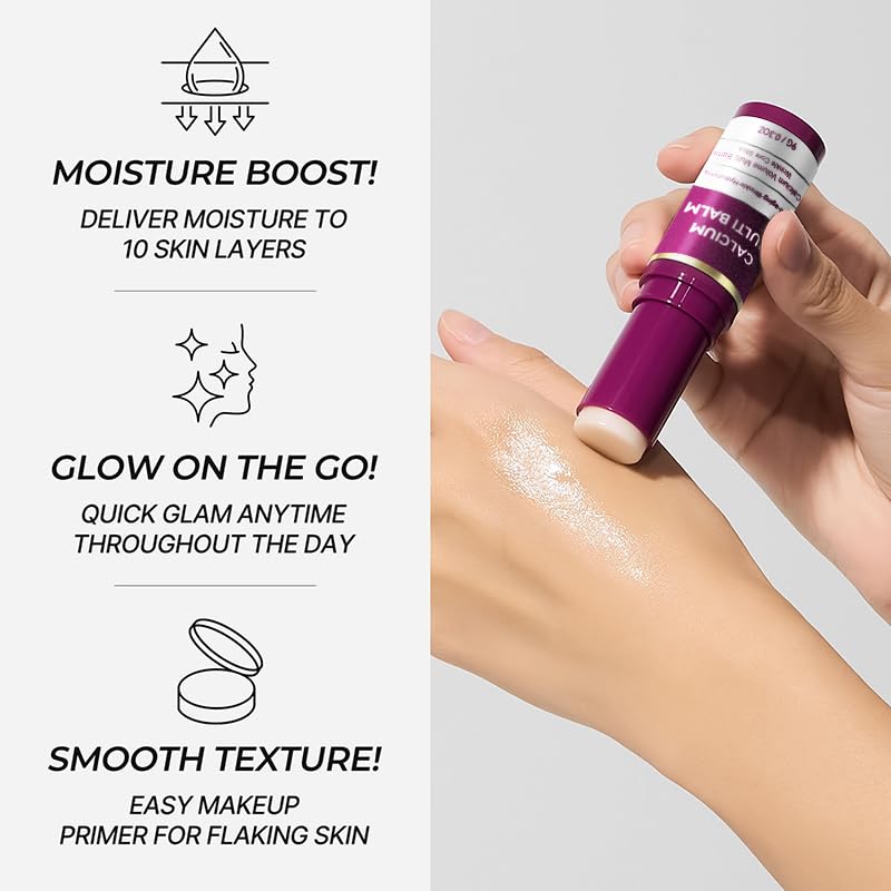 Cemenrete Calcium Multi Balm Stick, Korean Wrinkle Core Stick, Anti-Aging, Sagging, Wrinkles, Hydrating, Almond & Vitamin E for Lip Balm Eye Cream Neck (1)