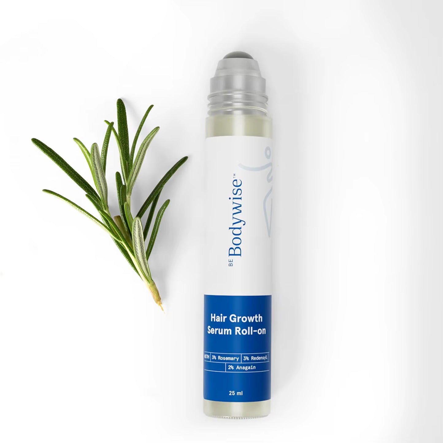 Be Bodywise Rosemary Hair Growth Serum Roll Dht-Blocking Scalp Serum Boosts Oxygen Flow, Reduces Hair Fall Paraben/Sulfate-Free