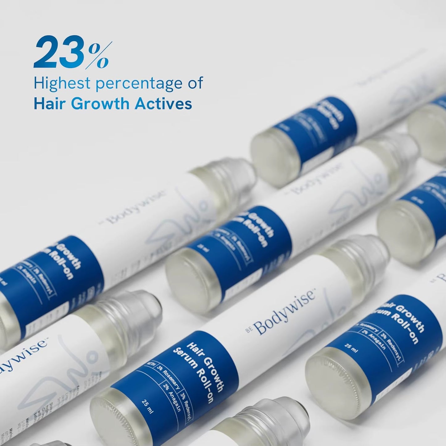Be Bodywise Rosemary Hair Growth Serum Roll Dht-Blocking Scalp Serum Boosts Oxygen Flow, Reduces Hair Fall Paraben/Sulfate-Free