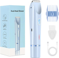 Portable Double-Headed Ladies' Shaver, Household Travel Washable USB Charging, Portable Private Parts Slimming Machine, Female B