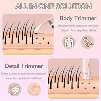 Portable Double-Headed Ladies' Shaver, Household Travel Washable USB Charging, Portable Private Parts Slimming Machine, Female B