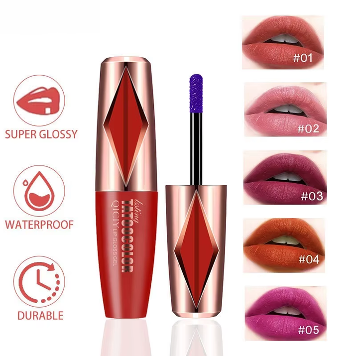 Matte Peel off Liquid Lipstick Waterproof Longlasting Natural Lip Gloss Makeup Tattoo Non-Stick Cup Moisturizing Makeup