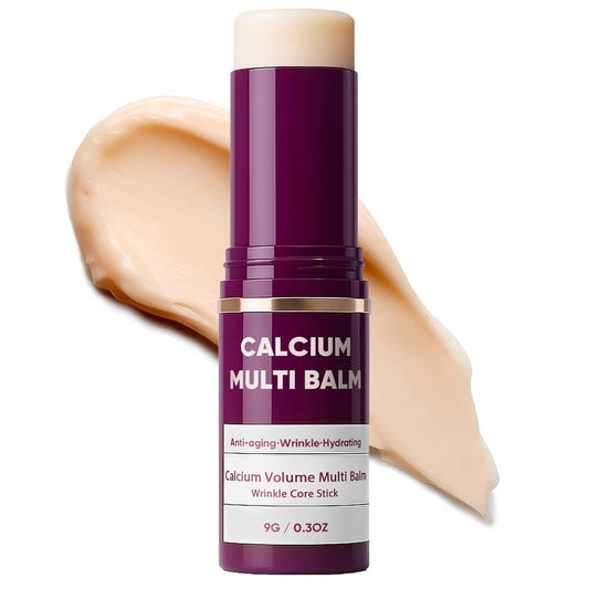 Cemenrete Calcium Multi Balm Stick, Korean Wrinkle Core Stick, Anti-Aging, Sagging, Wrinkles, Hydrating, Almond & Vitamin E for Lip Balm Eye Cream Neck (1)
