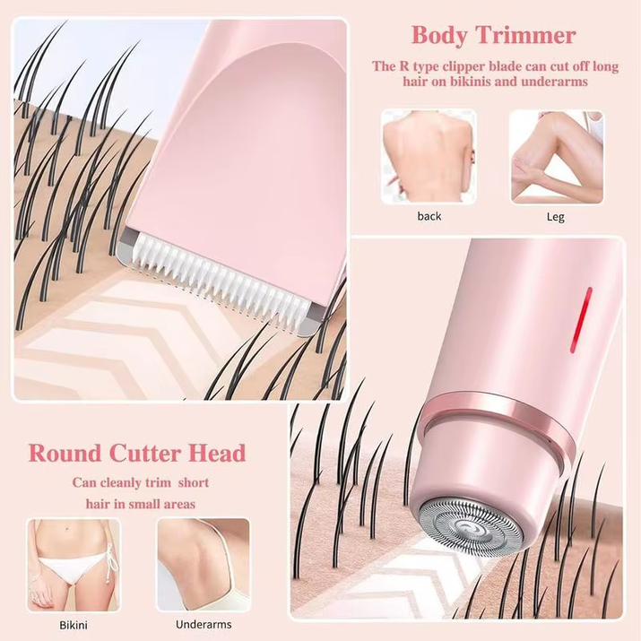 Portable Double-Headed Ladies' Shaver, Household Travel Washable USB Charging, Portable Private Parts Slimming Machine, Female B