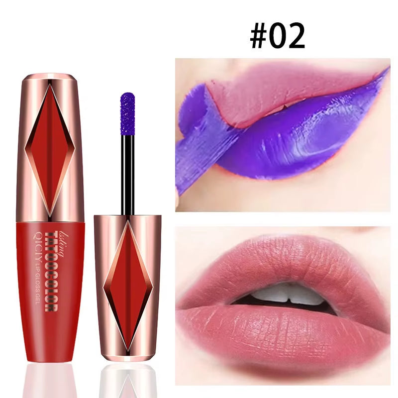 Matte Peel off Liquid Lipstick Waterproof Longlasting Natural Lip Gloss Makeup Tattoo Non-Stick Cup Moisturizing Makeup