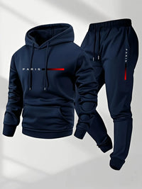 Men'S Tracksuit Sets Hoodie and Pants Women Solid Color Hooded Pullover+Pants Suit Casual Sportswear Sets Male