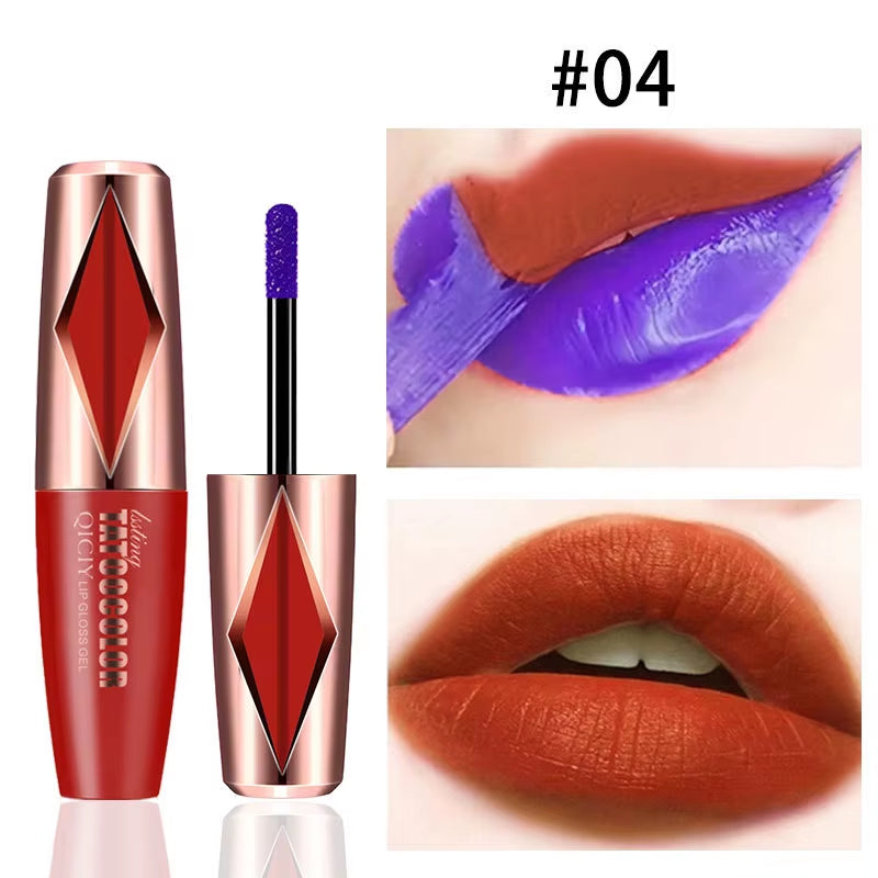 Matte Peel off Liquid Lipstick Waterproof Longlasting Natural Lip Gloss Makeup Tattoo Non-Stick Cup Moisturizing Makeup