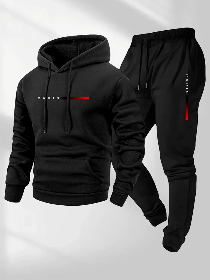 Men'S Tracksuit Sets Hoodie and Pants Women Solid Color Hooded Pullover+Pants Suit Casual Sportswear Sets Male