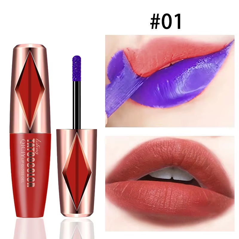 Matte Peel off Liquid Lipstick Waterproof Longlasting Natural Lip Gloss Makeup Tattoo Non-Stick Cup Moisturizing Makeup
