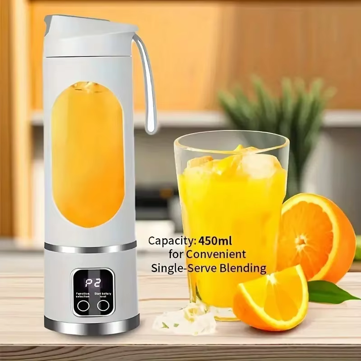 Portable Usb-Rechargeable Blender & Juicer - Easy Clean, Perfect for Fruit & Vegetable Drinks, Milkshakes - 15.2 Ounces Capacity