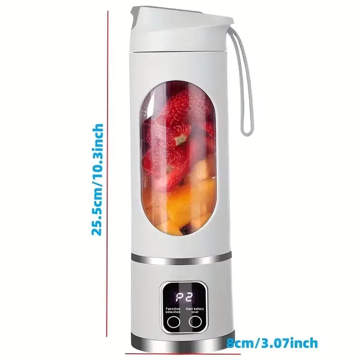 Portable Usb-Rechargeable Blender & Juicer - Easy Clean, Perfect for Fruit & Vegetable Drinks, Milkshakes - 15.2 Ounces Capacity